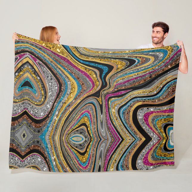 Cobertor De Velo Sparkle Glam glittery Girly Marble Art (In Situ)