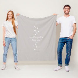 Cobertor De Velo Sparkle Sparkle Little Star Silver Cinza