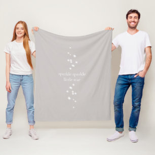 Cobertor De Velo Sparkle Sparkle Little Star Silver Cinza