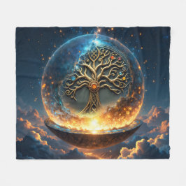 Cobertor De Velo Sphere of Life – The Golden World Tree.
