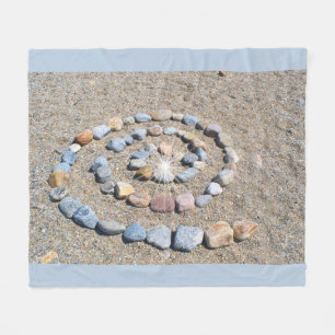Cobertor De Velo Spiral Stone Beach Art