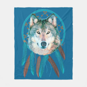 Cobertor De Velo Spirit Wolf Drecher Catcher Fleece Blanket
