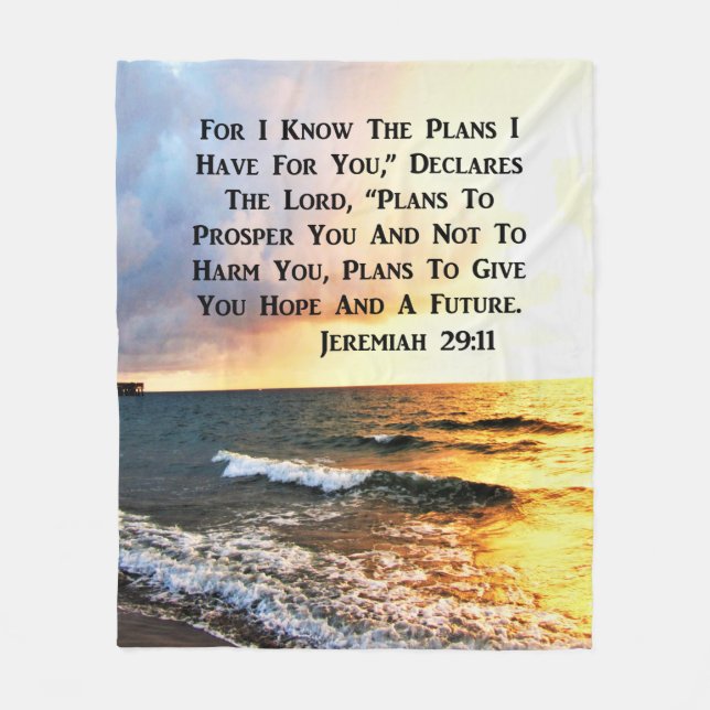 COBERTOR DE VELO SPIRITUAL JEREMIAH 29:11 DESIGN OCEANO (Frente)