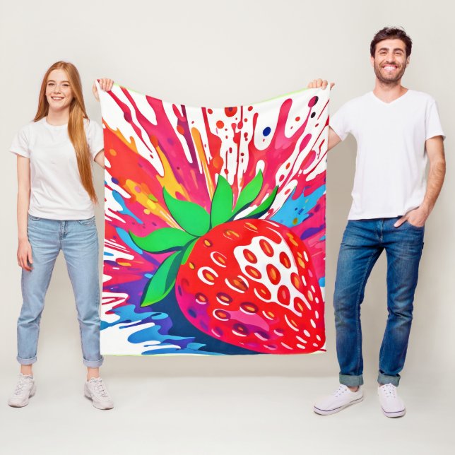 Cobertor De Velo Splatter Strawberry Splash (In Situ)