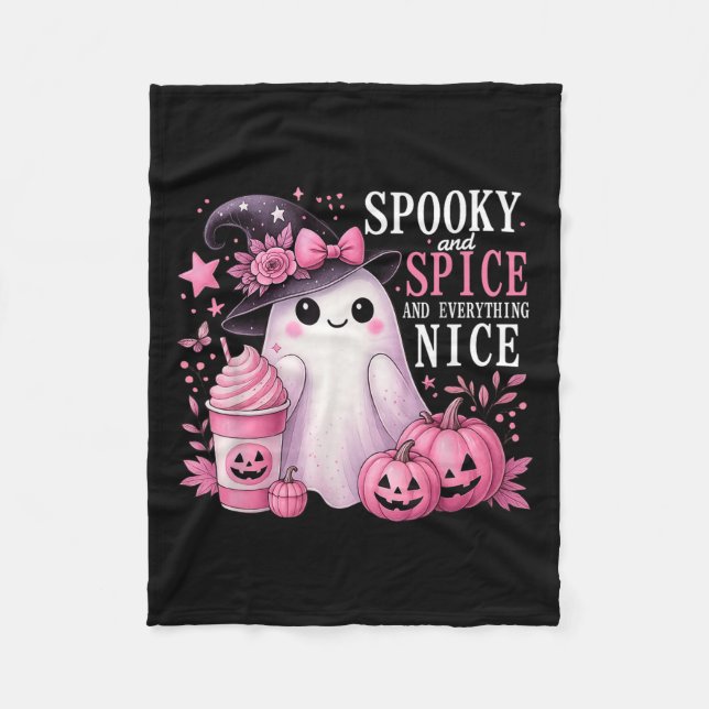 Cobertor De Velo Spooky And Spice And Everything Nice Halloween Pin (Frente)