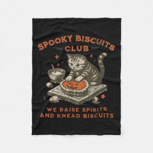 Cobertor De Velo Spooky Biscuits Club Cat, Dia de as Bruxas engraça