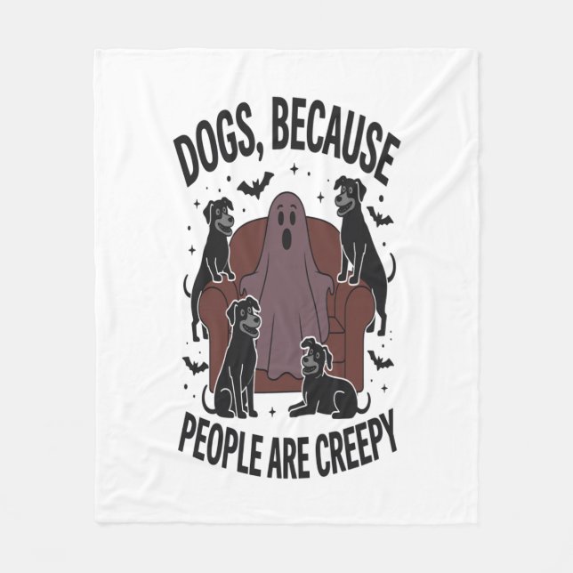 Cobertor De Velo Spooky Halloween Dog Spooky Ghost 2 (Frente)