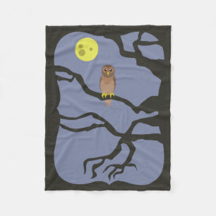 Cobertor De Velo Spooky Halloween Owl