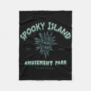 Cobertor De Velo Spooky Island Retro Halloween Skull 90s Halloween