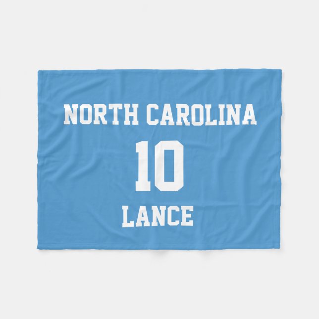 Cobertor De Velo Sports Jersey Personalizado Celestial Blue (Frente (Horizontal))