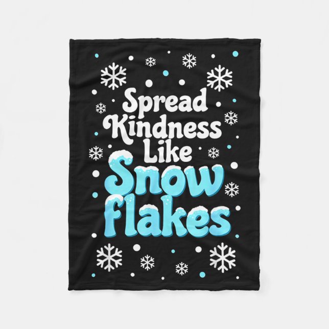 Cobertor De Velo Spread Kindness Like Snowflakes Snow Days Sitive M (Frente)