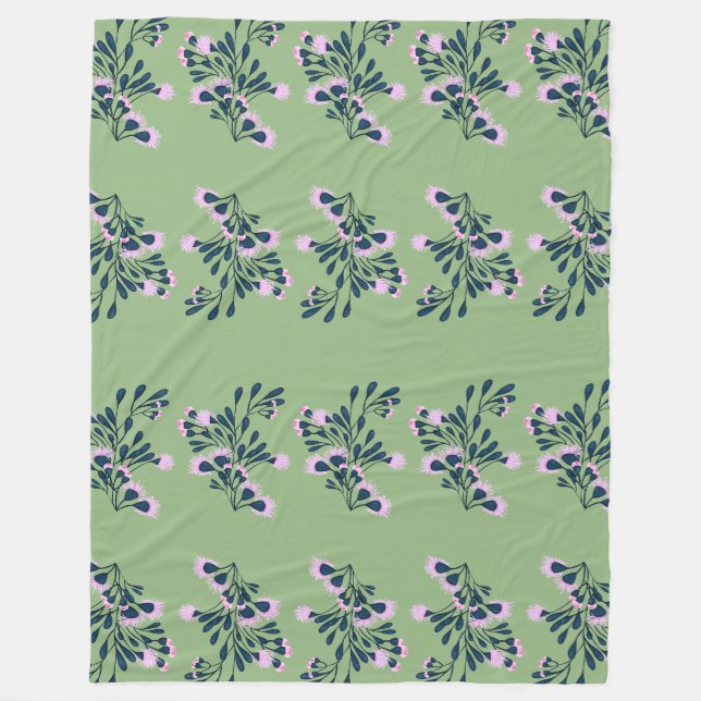 Cobertor De Velo Sprigs Florais Verdes Claros (Frente)
