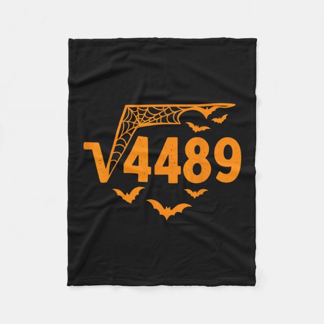 Cobertor De Velo Square Root 4489 Funny Halloween Meme 67 Math Teac (Frente)