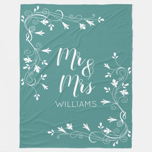 Cobertor De Velo Sr. da natureza & Sra. frondosos Escolha Seu Fundo (Frente)