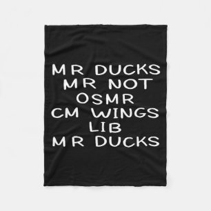 Cobertor De Velo Sr M R Ducks T, Amante de Pato Divertido, Citação 