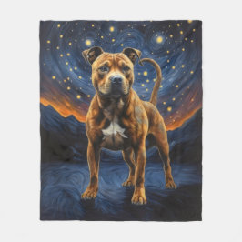 Cobertor De Velo Staffy Dog