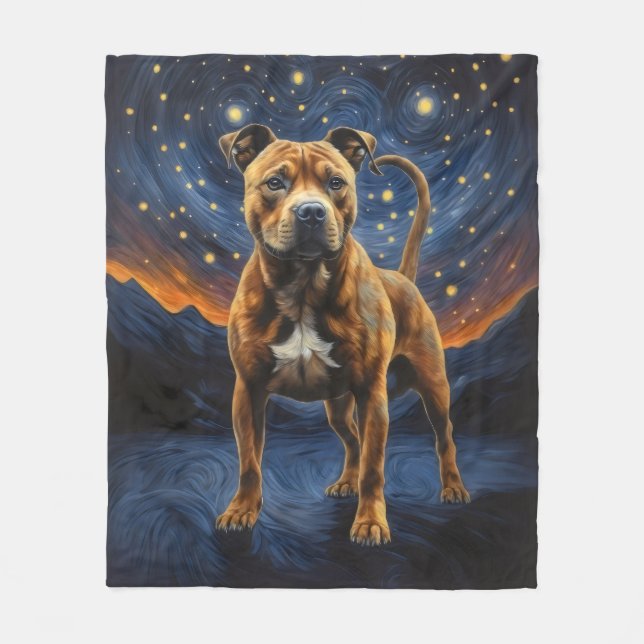 Cobertor De Velo Staffy Dog (Frente)