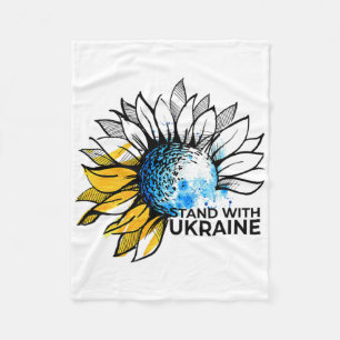 Cobertor De Velo Stand With Ukraine Girassol - Ucrânia Forte Tecido