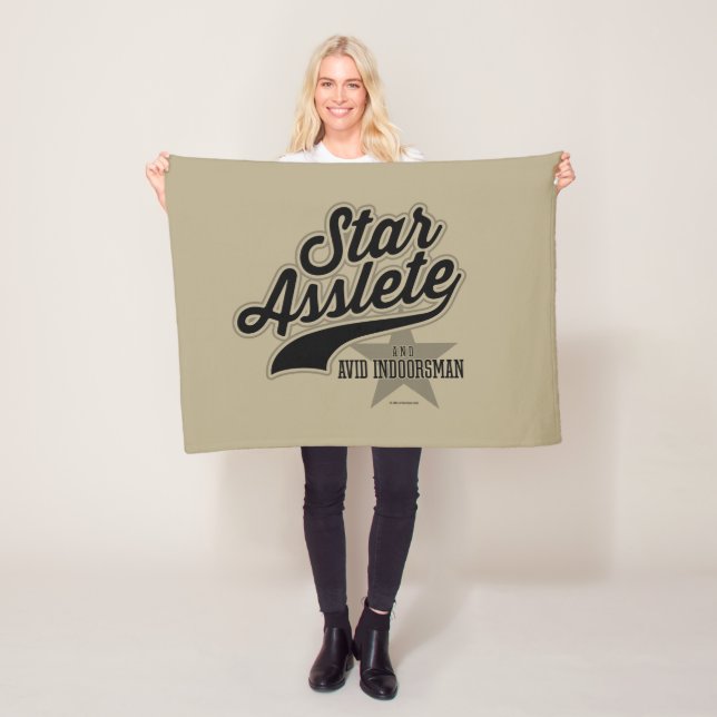 Cobertor De Velo Star Asslete (Avid Indoorsman) Fleece Blanket (In Situ)