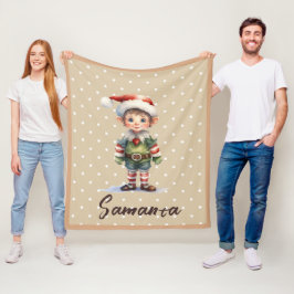 Cobertor De Velo Star pattern gnome blue beige name