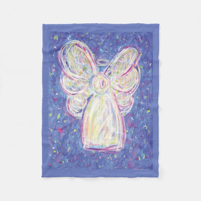Cobertor De Velo Starry Guardian Angel Custom Fleece Blanket (Frente)