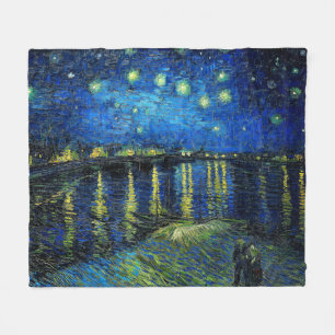 Cobertor De Velo Starry Night Over the Rhone por Vincent Van Gogh