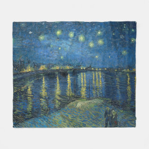 Cobertor De Velo Starry Night Over the River Rhone (por van Gogh)