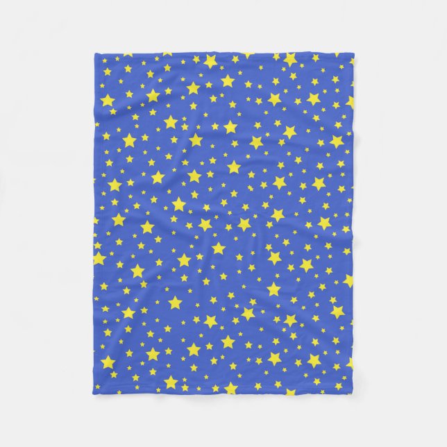 Cobertor De Velo Starry Sky Yellow Stars Pretty Starlight Night (Frente)