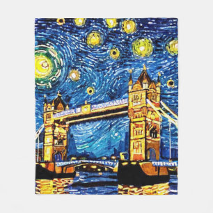 Cobertor De Velo Starry Starry Night London Inglaterra