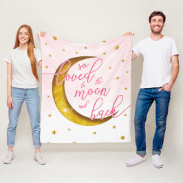 Cobertor De Velo Starry Tão Amado À Lua E À Água Rosa