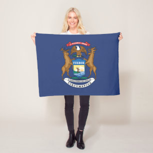 Cobertor De Velo State Flag of Michigan, EUA