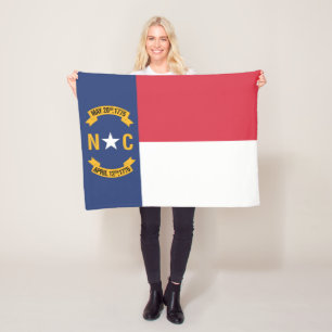 Cobertor De Velo State Flag of North Carolina, EUA