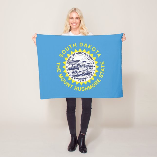 Cobertor De Velo State Flag of South Dakota, EUA (In Situ)
