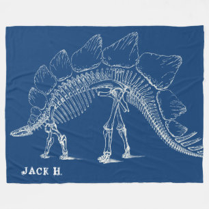 Cobertor De Velo Stegosaurus aos ossos de dinossauro feitos sob