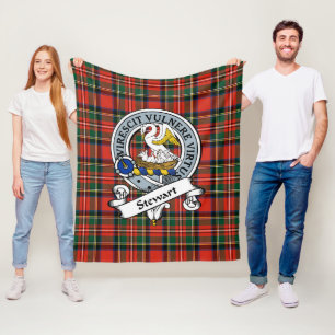 Cobertor De Velo Stewart Royal Modern Clan Crachá Tartan Xadrez