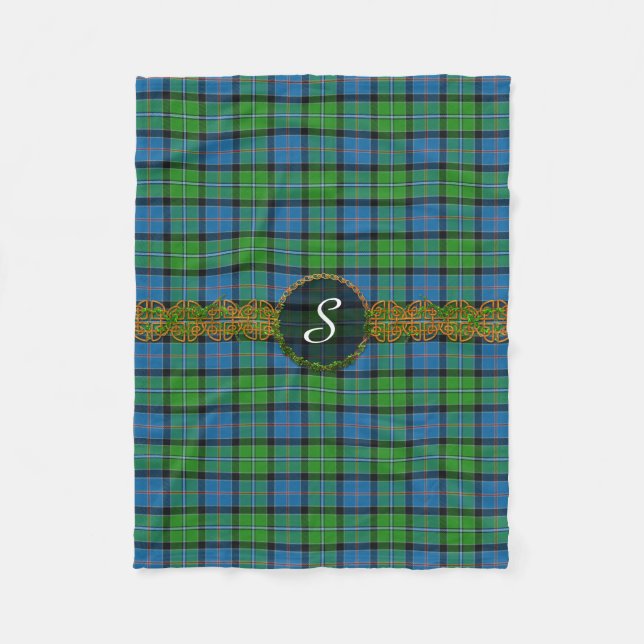 Cobertor De Velo Stirling Tartan E Monograma (Frente)