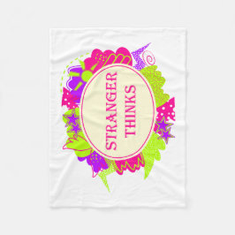 Cobertor De Velo Stranger thinks quote in 80s tv show style