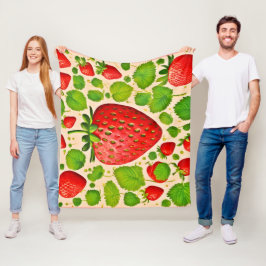 Cobertor De Velo Strawberry Dadaist Trabalho de arte