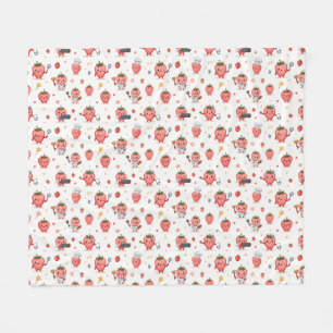 Cobertor De Velo Strawberry Dream Fleece Blanket