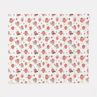 Cobertor De Velo Strawberry Dream Fleece Blanket