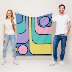 Cobertor De Velo Streamline Moderne Estilo Retroativo Geométrico De