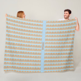 Cobertor De Velo Streifenmuster blau braun grau