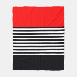 Cobertor De Velo Stripe Preta E Branca