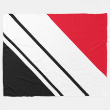 Stripes de Corrida Branca Diagonal de Preto Vermel