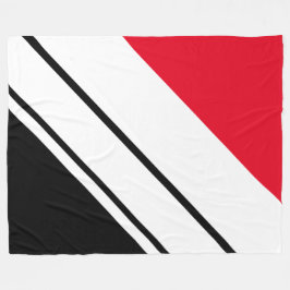 Cobertor De Velo Stripes de Corrida Branca Diagonal de Preto Vermel