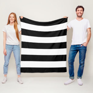Cobertor De Velo Stripes Negras e Brancas, Padrões Strike, Linhas