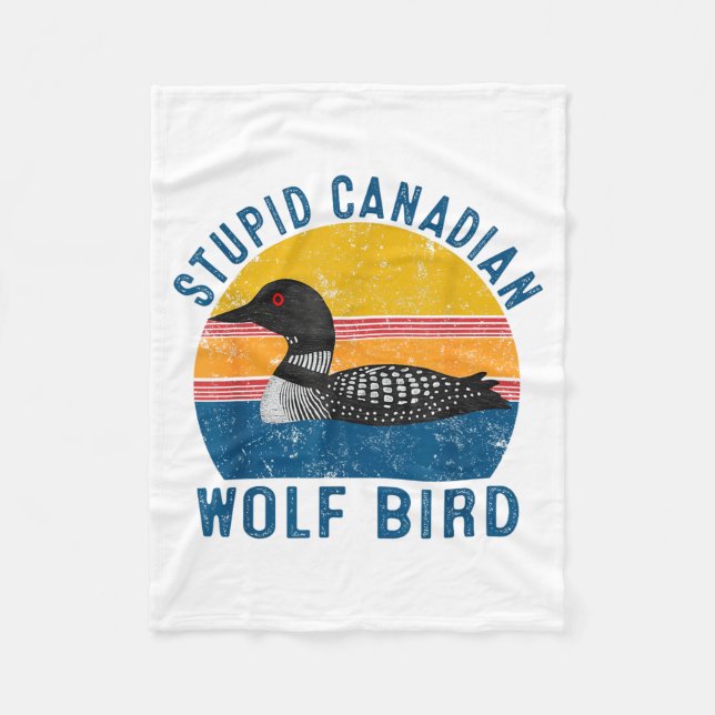 Cobertor De Velo Stud Canadian Wolf Funny Loon Bird Humor Quote  (Frente)
