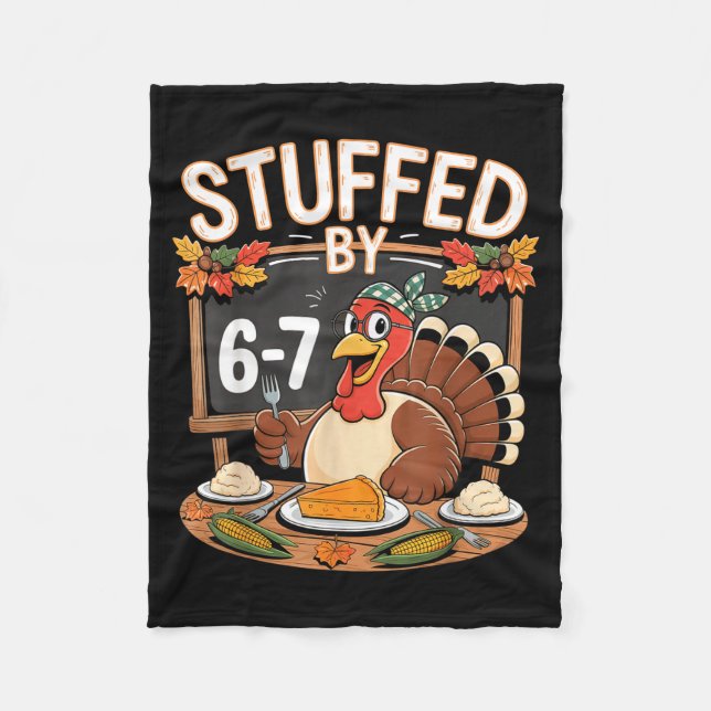Cobertor De Velo Stuffed By 67 Funny Teacher 67 Thanksgiving Turkey (Frente)