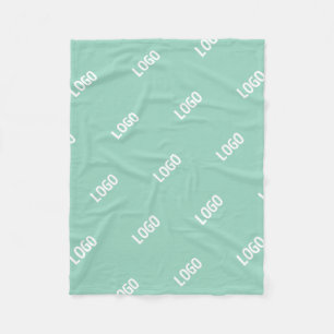 Cobertor De Velo Sua Imagem ou Logotipo Carregado em Padrão Verde