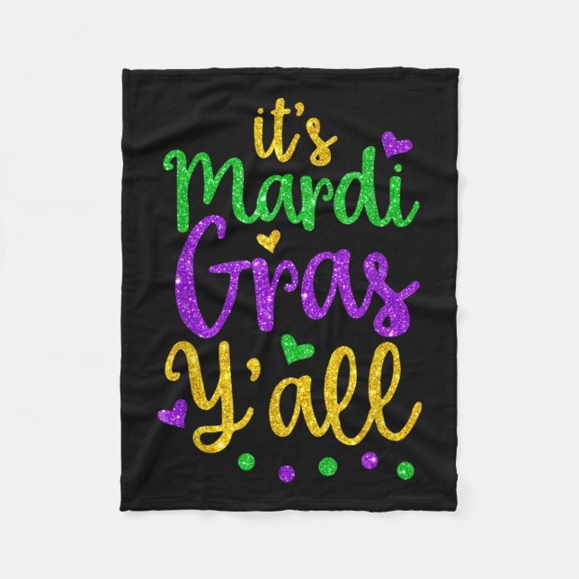 Cobertor De Velo Sua Máscara do Mardi Gras Yall Mardi Gras Party (Frente)